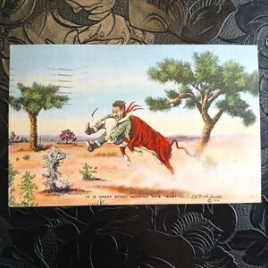 LH Dude Larson "Great Sport Necking This Baby" VTG‎ Postcard